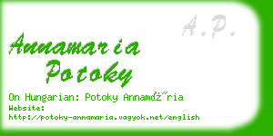 annamaria potoky business card